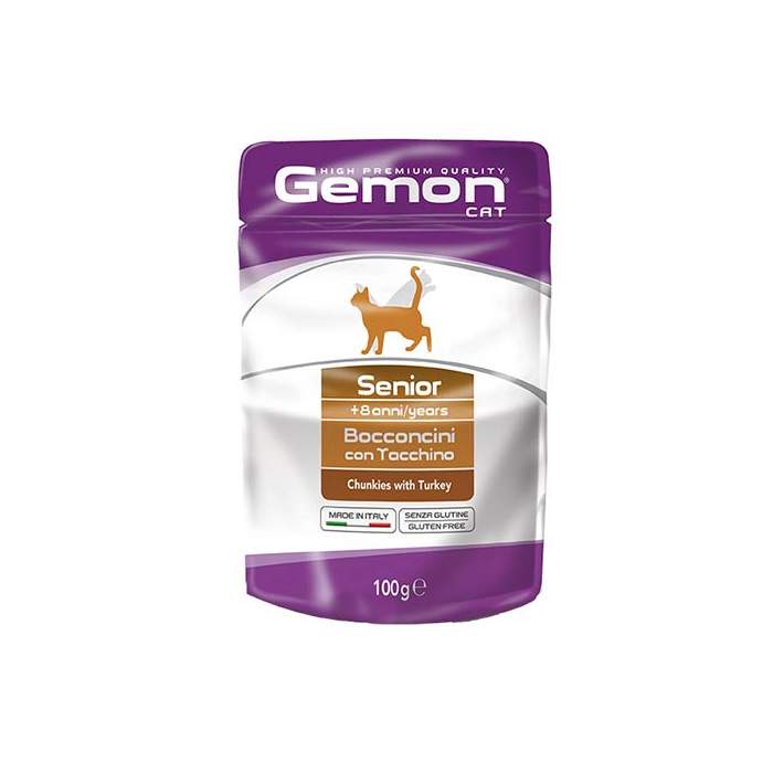 GEMON CAT SENIOR VREČKA S PURANOM 100g