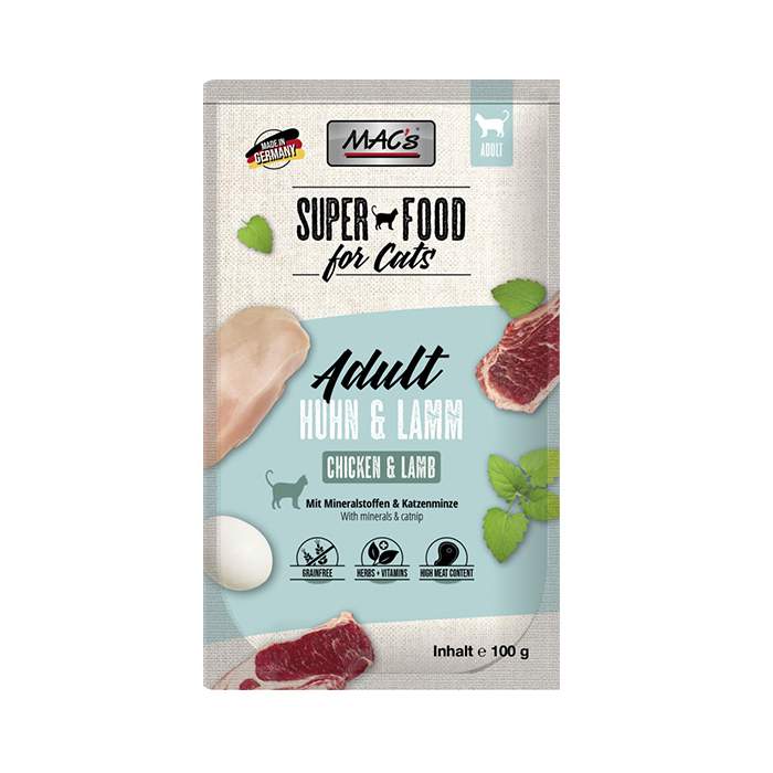 MAC’s mokra hrana za odrasle mačke – Piščanec & Jagnjetina 100g