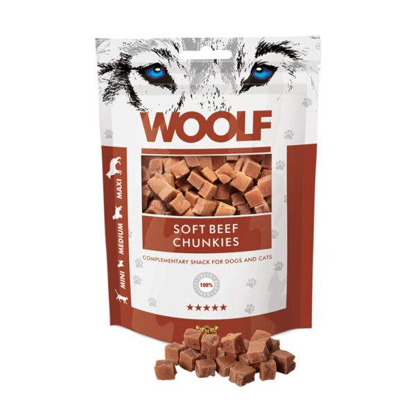 WOOLF SOFT BEEF CHUNKIES 100g