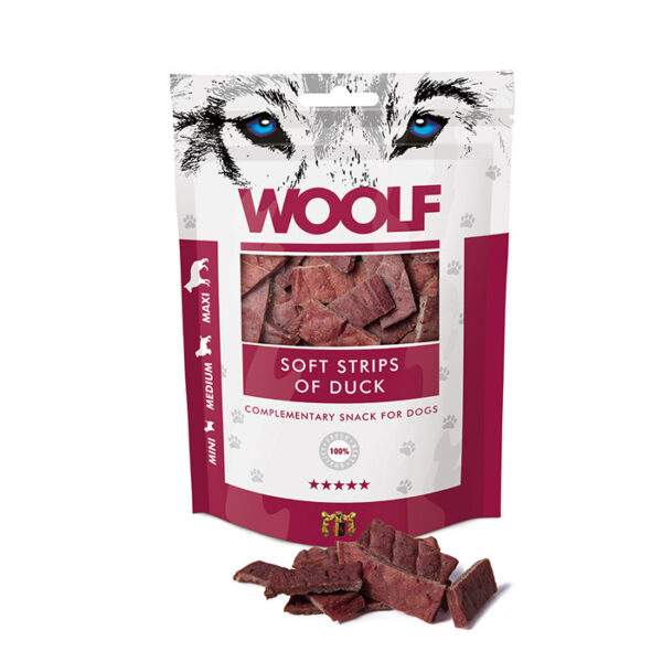 WOOLF SOFT DUCK STRIPS 100g