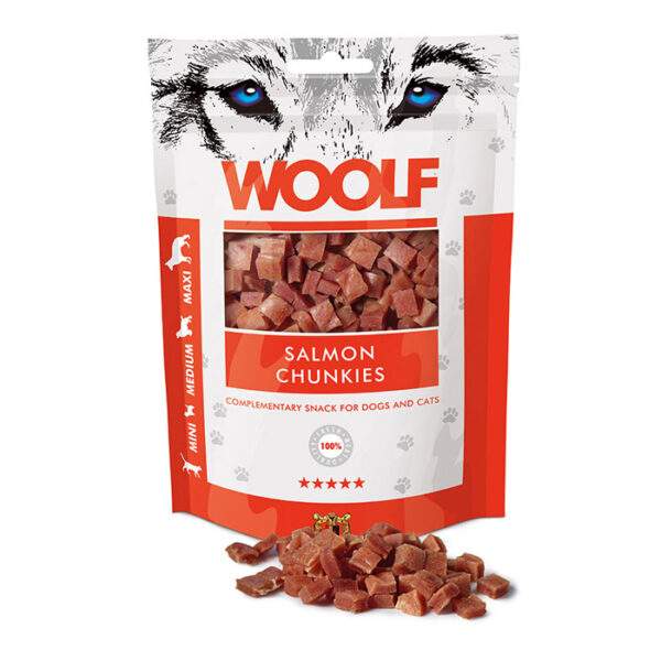 WOOLF SALMON CHUNKIES 100g
